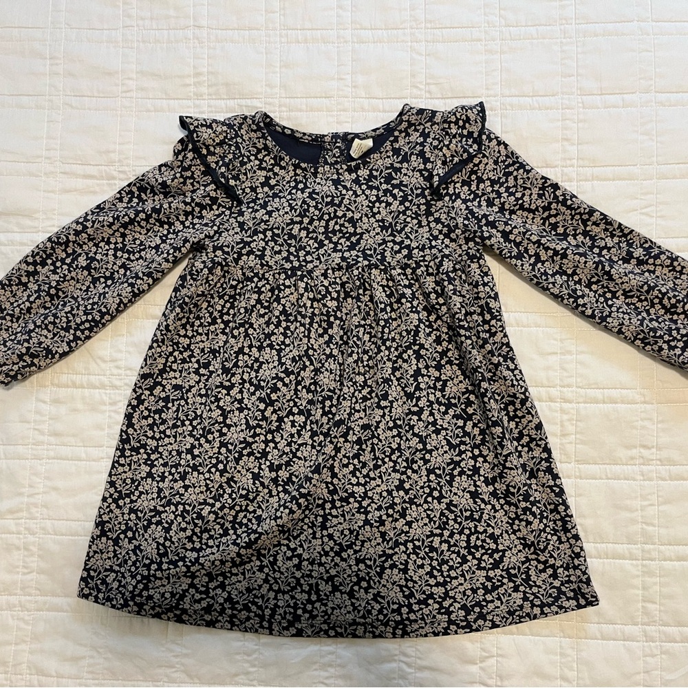 Colored Organics Navy and White Floral Dress